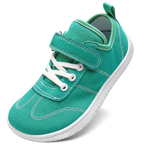 TIAROOTT Barfußschuhe Kinder Breite für Jungen Mädchen Kinder Barfußschuhe Minimalistische Leicht Sommer Traillaufschuhe Freizeit mit Klettverschluss Atmungsaktiv rutschfest Sneaker Komfortable von TIAROOTT