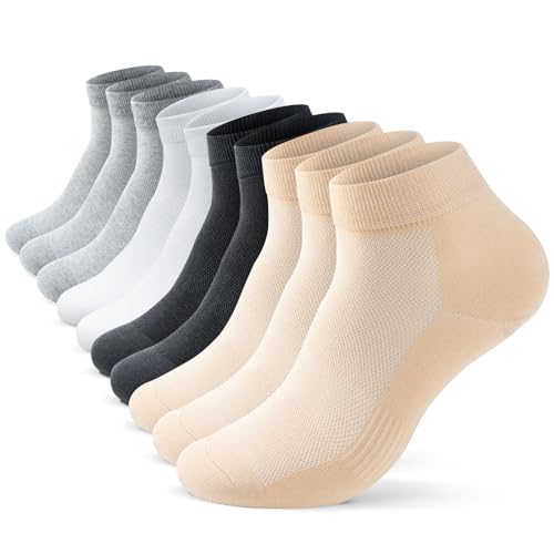 TIBISI Sneaker Socken Herren Damen (10 paar) Socken Sportsocken Tennissocken Laufsocken Wandersocken kurze Socken Atmungsaktive von TIBISI