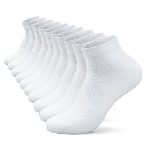 TIBISI Sneaker Socken Herren Damen (10 paar) Baumwolle Atmungsaktive Sportsocken Tennissocken Laufsocken von TIBISI