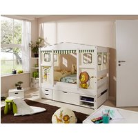TiCAA Hausbett Mini mit 3 Schubladen Safari von TICAA