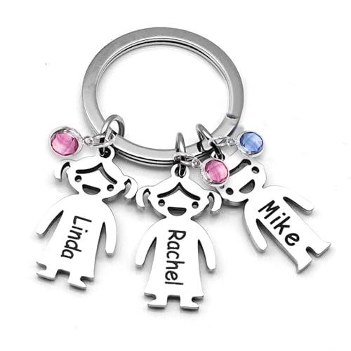 TICBIC Schlüsselanhänger Personalisiert,Schlüsselanhänger Aus Edelstahl für Männer Frauen mit 1-4 Kinderaccessoires,Schlüsselanhänger mit Namen für Männer Frauen Vater Muttertag Geburtstag. TICBIC Schlüsselanhänger Personalisiert,Schlüsselanhänger Aus Edelstahl für Männer Frauen mit 1-4 Kinderaccessoires,Schlüsselanhänger mit Namen für Männer Frauen Vater Muttertag Geburtstag. von TICBIC