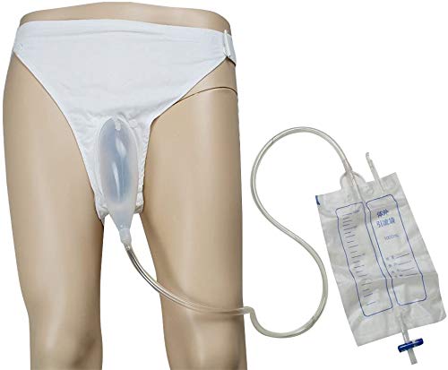 Tragbarer, tragbarer Urinbeutel, auslaufsicher, Bein-Pee-Katheterbeutel, Urinalsystem mit 1000 ml und 2000 ml Auffangbeutel für Männer, Frauen, gelähmte ältere Patienten, Männer (normal) von TICKEL