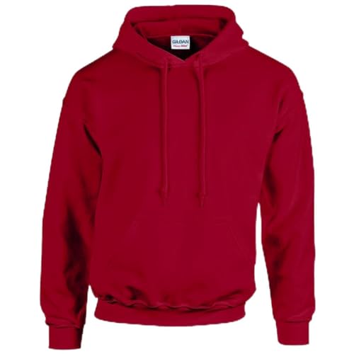 TICTEX Hoodie Herren by Gildan | Kapuzenpullover S - 5XL in vielen Farben | Heavy Blend Komfortable Passform Langlebig und Stilvoll | Ideal für den Alltag und Sport | Cardinal Red, L von TICTEX