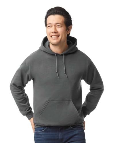 TICTEX Hoodie Herren große Größen - Sweatshirt mit Kapuze - Kapuzenpullover in vielen Farben - Coole Hoodies - Charcoal, M von TICTEX