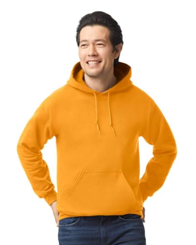 TICTEX Hoodie Herren große Größen by Gildan - Sweatshirt mit Kapuze - Kapuzenpullover in vielen Farben - Coole Hoodies - Gold, 4XL von TICTEX