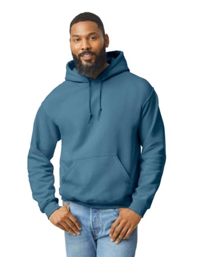 TICTEX Hoodie Herren by Gildan | Kapuzenpullover S - 5XL in vielen Farben | Heavy Blend Komfortable Passform Langlebig und Stilvoll | Ideal für den Alltag und Sport | Indigo Blue, 4XL von TICTEX