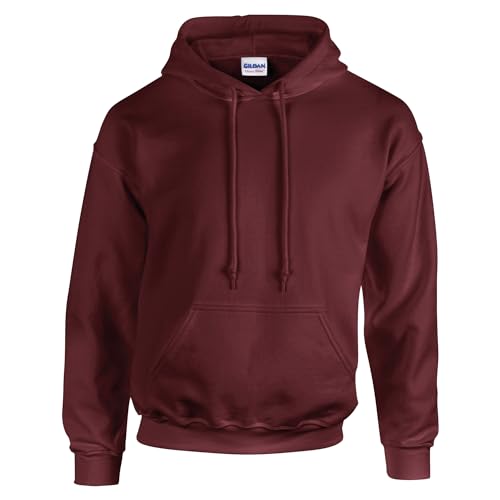 TICTEX Hoodie Herren by Gildan | Kapuzenpullover S - 5XL in vielen Farben | Heavy Blend Komfortable Passform Langlebig und Stilvoll | Ideal für den Alltag und Sport | Maroon, L von TICTEX