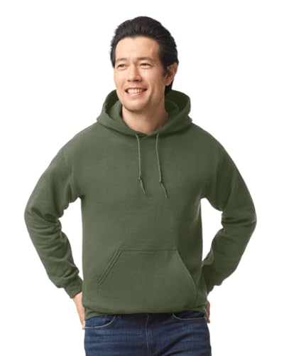 TICTEX Hoodie Herren große Größen - Sweatshirt mit Kapuze - Kapuzenpullover in vielen Farben - Coole Hoodies - Military Green, 5XL von TICTEX
