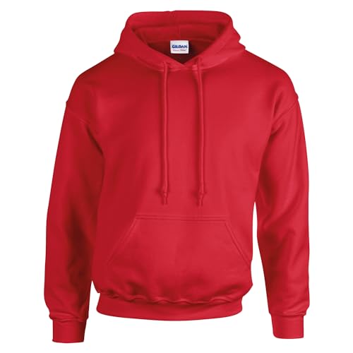 TICTEX Hoodie Herren by Gildan | Kapuzenpullover S - 5XL in vielen Farben | Heavy Blend Komfortable Passform Langlebig und Stilvoll | Ideal für den Alltag und Sport | Red, 5XL von TICTEX