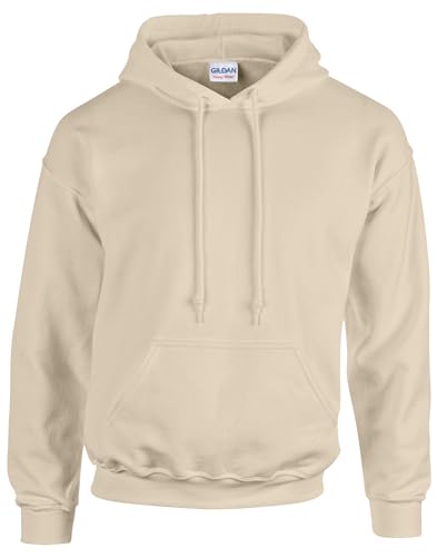 TICTEX Hoodie Herren by Gildan | Kapuzenpullover S - 5XL in vielen Farben | Heavy Blend Komfortable Passform Langlebig und Stilvoll | Ideal für den Alltag und Sport | Sand, M von TICTEX