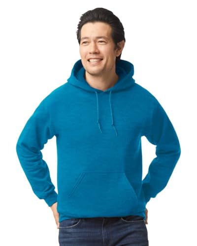 TICTEX Hoodie Herren by Gildan | Kapuzenpullover S - 5XL in vielen Farben | Heavy Blend Komfortable Passform Langlebig und Stilvoll | Ideal für den Alltag und Sport | Antique Sapphire, 3XL von TICTEX