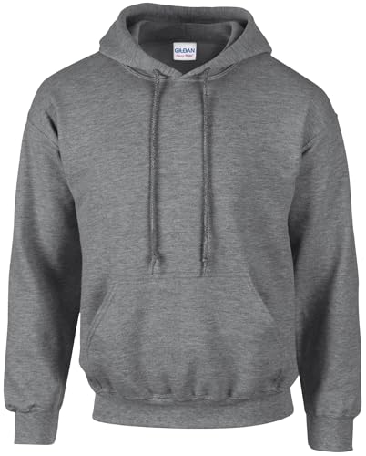 TICTEX Hoodie Herren by Gildan | Kapuzenpullover S - 5XL in vielen Farben | Heavy Blend Komfortable Passform Langlebig und Stilvoll | Ideal für den Alltag und Sport | Graphite Heather, 5XL von TICTEX