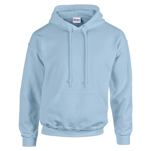 TICTEX Hoodie Herren by Gildan | Kapuzenpullover S - 5XL in vielen Farben | Heavy Blend Komfortable Passform Langlebig und Stilvoll | Ideal für den Alltag und Sport | Light Blue, 3XL von TICTEX