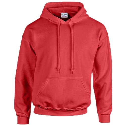 TICTEX Hoodie Herren by Gildan | Kapuzenpullover S - 5XL in vielen Farben | Heavy Blend Komfortable Passform Langlebig und Stilvoll | Ideal für den Alltag und Sport | Paprika, M von TICTEX