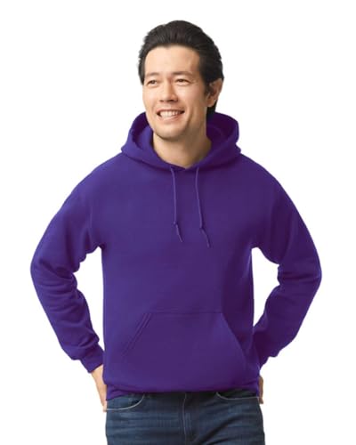 TICTEX Hoodie Herren by Gildan | Kapuzenpullover S - 5XL in vielen Farben | Heavy Blend Komfortable Passform Langlebig und Stilvoll | Ideal für den Alltag und Sport | Purple, M von TICTEX