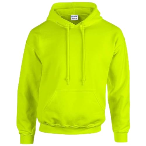 TICTEX Hoodie Herren by Gildan | Kapuzenpullover S - 5XL in vielen Farben | Heavy Blend Komfortable Passform Langlebig und Stilvoll | Ideal für den Alltag und Sport | Safety Green-Yellow, XXL von TICTEX