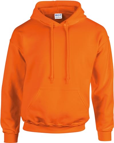 TICTEX Hoodie Herren by Gildan | Kapuzenpullover S - 5XL in vielen Farben | Heavy Blend Komfortable Passform Langlebig und Stilvoll | Ideal für den Alltag und Sport | Safety Orange, 3XL von TICTEX