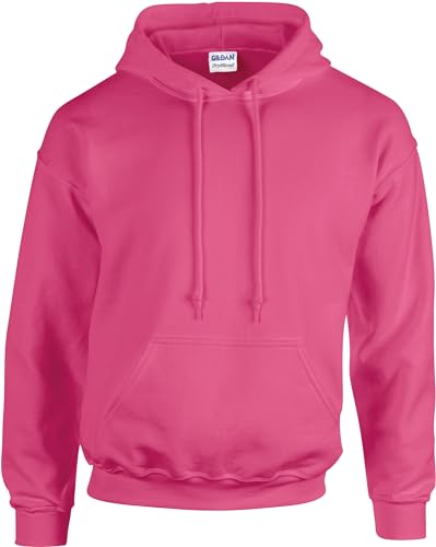 TICTEX Hoodie Herren by Gildan | Kapuzenpullover S - 5XL in vielen Farben | Heavy Blend Komfortable Passform Langlebig und Stilvoll | Ideal für den Alltag und Sport | Safety Pink, L von TICTEX