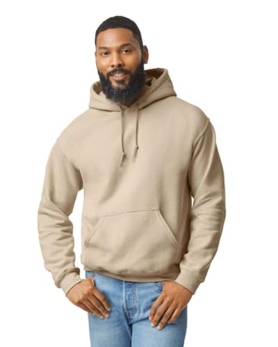 TICTEX Hoodie Herren by Gildan | Kapuzenpullover S - 5XL in vielen Farben | Heavy Blend Komfortable Passform Langlebig und Stilvoll | Ideal für den Alltag und Sport | Sand, 4XL von TICTEX