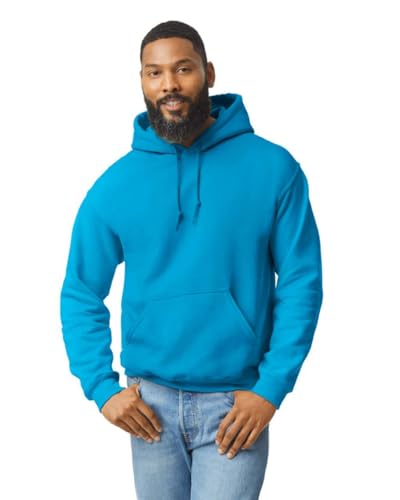 TICTEX Hoodie Herren by Gildan | Kapuzenpullover S - 5XL in vielen Farben | Heavy Blend Komfortable Passform Langlebig und Stilvoll | Ideal für den Alltag und Sport | Sapphire, S von TICTEX