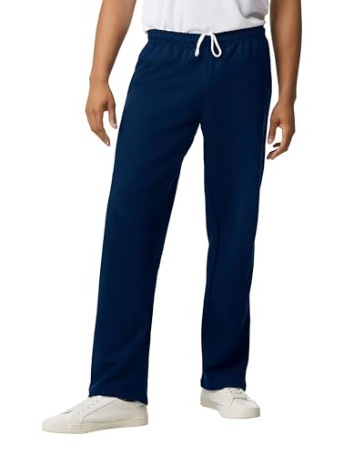 TICTEX Jogginghose Herren by Gildan | Heavy Blend Freizeithose S-5XL mit offenem Beinabschluss | Komfortable Passform, Langlebig und Stilvoll | Navy, XL von TICTEX