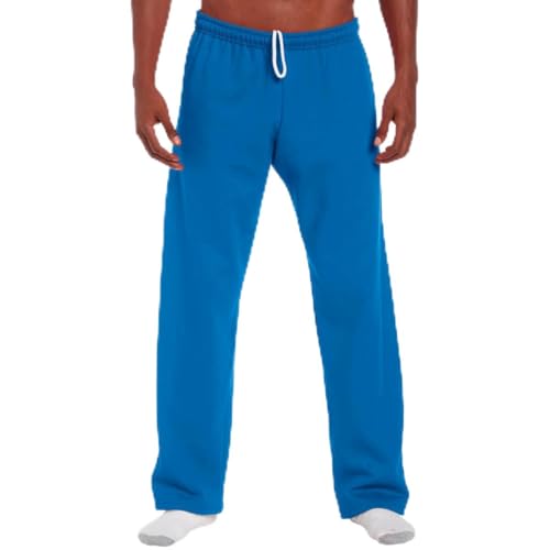 TICTEX Jogginghose Herren | Heavy Blend Freizeithose S-5XL mit offenem Beinabschluss | Komfortable Passform, Langlebig und Stilvoll | Royal, 5XL von TICTEX