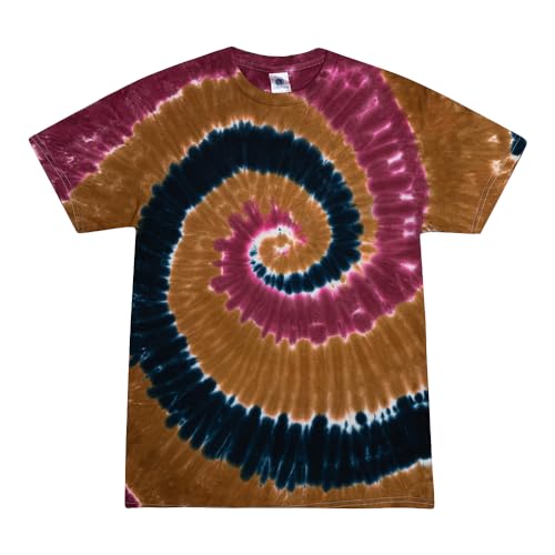 TICTEX Unisex Batik T-Shirt by Colortone – Bunte Shirts für Damen & Herren – Tie-Dye – Hippie Kleidung – Neon Shirt Baumwolle - Willow, M von TICTEX
