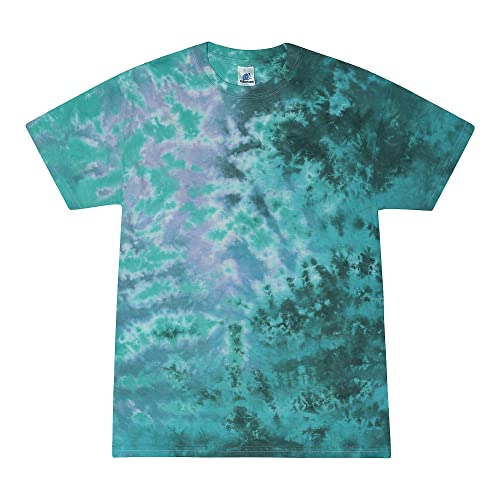 TICTEX Unisex Batik T-Shirt by Colortone – Bunte Shirts für Damen & Herren – Tie-Dye – Hippie Kleidung – Neon Shirt Baumwolle - Zero G, XXL von TICTEX