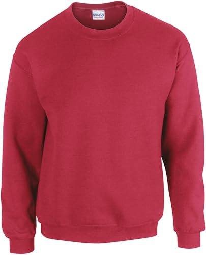 TICTEX Unisex Heavy Blend Crewneck Sweatshirt by Gildan - Herren-Pullover Baumwolle mit Rundhals in vielen Farben - große Größen - Antique Cherry Red, 4XL von TICTEX