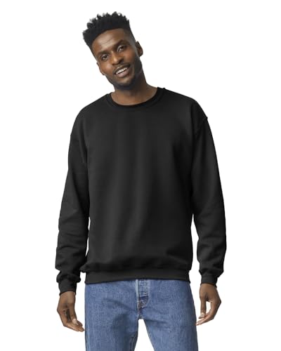 TICTEX Unisex Heavy Blend Crewneck Sweatshirt by Gildan - Herren-Pullover Baumwolle mit Rundhals in vielen Farben - große Größen - Black, 4XL von TICTEX