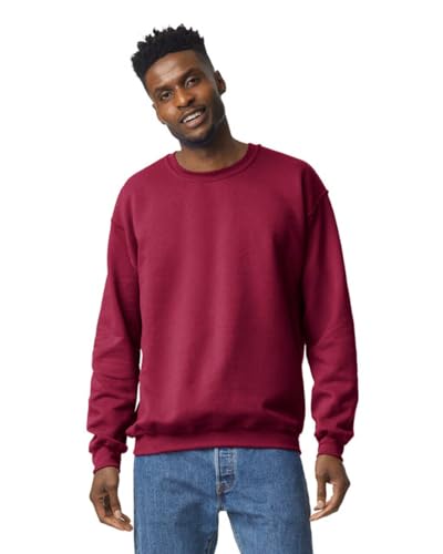 TICTEX Unisex Heavy Blend Crewneck Sweatshirt by Gildan - Herren-Pullover Baumwolle mit Rundhals in vielen Farben - große Größen - Garnet, S von TICTEX