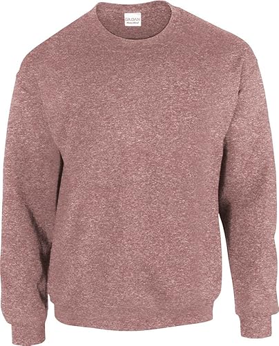 TICTEX Unisex Sweatshirt by Gildan|Heavy Blend Crewneck Sweatshirt S-5XL für Herren und Damen|Arbeitskleidung ohne Kapuze in vielen Farben|Basic Sweatshirt mit Rundhals|Heather Sport Dark Maroon, S von TICTEX