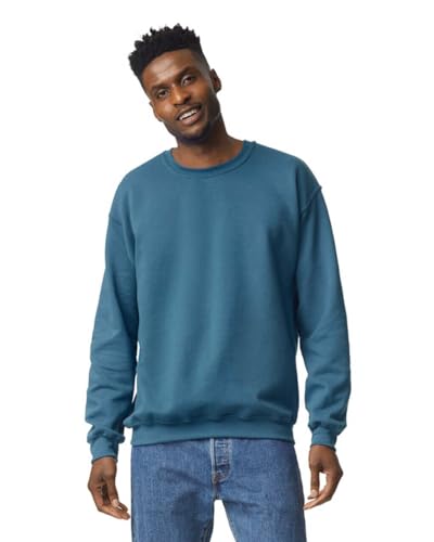 TICTEX Unisex Heavy Blend Crewneck Sweatshirt by Gildan - Herren-Pullover Baumwolle mit Rundhals in vielen Farben - große Größen - Indigo Blue, 3XL von TICTEX