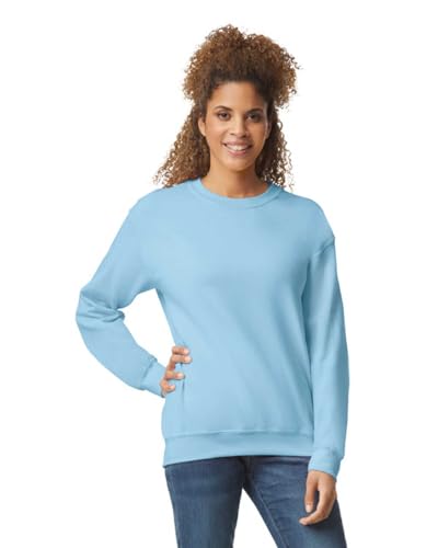 TICTEX Unisex Heavy Blend Crewneck Sweatshirt - Herren-Pullover Baumwolle mit Rundhals in vielen Farben - große Größen - Light Blue, S von TICTEX