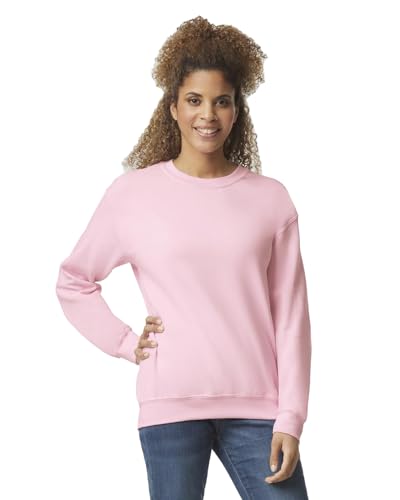 TICTEX Unisex Heavy Blend Crewneck Sweatshirt by Gildan - Herren-Pullover Baumwolle mit Rundhals in vielen Farben - große Größen - Light Pink, XL von TICTEX