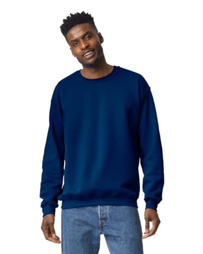 TICTEX Unisex Heavy Blend Crewneck Sweatshirt by Gildan - Herren-Pullover Baumwolle mit Rundhals in vielen Farben - große Größen - Navy, M von TICTEX