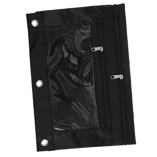 TIDTALEO Binder Zipper Pouch Großes Federmäppchen Für Büro Und Schule Transparente Aufbewahrungstasche Mit Ringen Für Stifte Dokumente Und Karten Leicht Und Langlebig von TIDTALEO