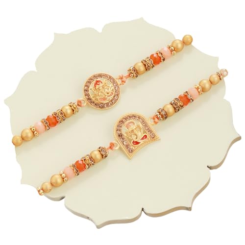 TIED RIBBONS Rakhi for Brother Set of 2 Rakhi Set | Greeting Card | Roli Tika - Raksha bandhan Rakhi Bracelet for Brother Rakhi 2 Set | Rakhi for Bhaiya | Rakhi Thread von TIED RIBBONS