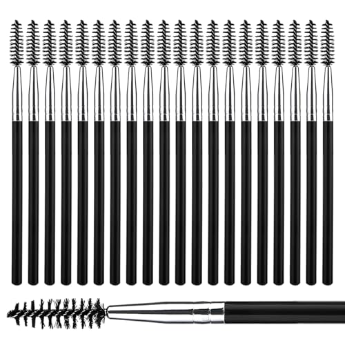 TIESOME 20 Stück Wimpernbürste, Augenbrauen Bürste Augenbrauenbürste Wimpern Bürste Wimpernkamm Mascara Stäbchen Spoolie Bürsten Multifunktionale Make Up Tools von TIESOME