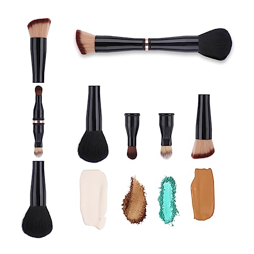 TIESOME 4 in-1 Make-up-Pinsel-Set, Foundation-Pinsel Rouge-Pinsel Lidschatten-Puderpinsel Concealer-Pinsel All-in-One-Reise-Make-up-Pinsel doppelseitiger Make-up-Pinsel für Foundation Concealer Puder von TIESOME