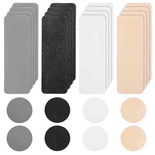 TIESOME 48 Stück Schuhflicken Für Löcher, Schuh Fersen Reparatur Rund und Rechteckig Fersenschutz für Schuhe Schuhe Ferse Reparatur Selbstklebende Sneaker Heel Repair Patch Schuhreparatur Sets von TIESOME