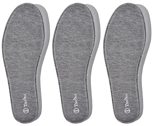 TIESTRA 3 Paar Memory Foam Einlegesohlen für Herren Damen Weich Komfort Ersatz Sohle Schuheinlagen für Arbeitsschuhe Wanderschuhe Sneaker Sportschuhe Grau EU36 TIESTRA 3 Paar Memory Foam Einlegesohlen für Herren Damen Weich Komfort Ersatz Sohle Schuheinlagen für Arbeitsschuhe Wanderschuhe Sneaker Sportschuhe Grau EU36 von TIESTRA