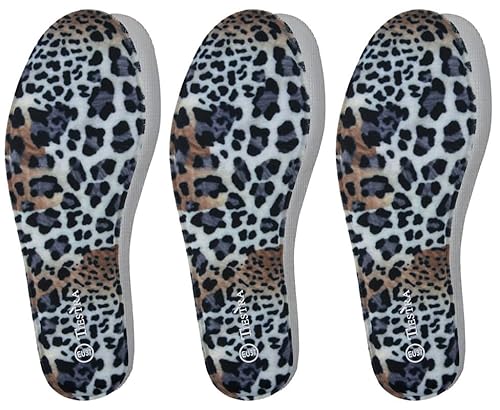 TIESTRA 3 Paar Memory Foam Einlegesohlen für Herren Damen Weich Komfort Ersatz Sohle Schuheinlagen für Arbeitsschuhe Wanderschuhe Sneaker Sportschuhe Leopard EU36 TIESTRA 3 Paar Memory Foam Einlegesohlen für Herren Damen Weich Komfort Ersatz Sohle Schuheinlagen für Arbeitsschuhe Wanderschuhe Sneaker Sportschuhe Leopard EU36 von TIESTRA