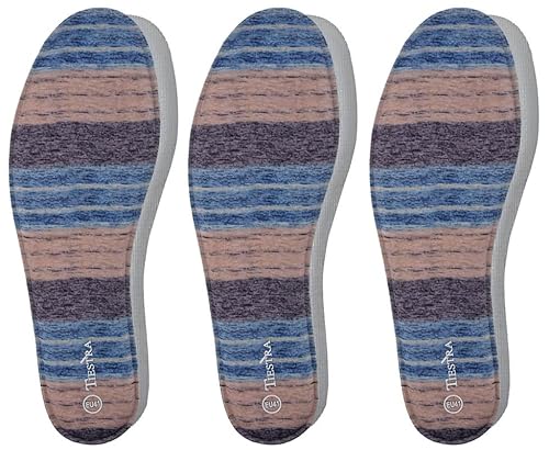 TIESTRA 3 Paar Memory Foam Einlegesohlen für Herren Damen Weich Komfort Ersatz Sohle Schuheinlagen für Arbeitsschuhe Wanderschuhe Sneaker Sportschuhe Streifen EU36 TIESTRA 3 Paar Memory Foam Einlegesohlen für Herren Damen Weich Komfort Ersatz Sohle Schuheinlagen für Arbeitsschuhe Wanderschuhe Sneaker Sportschuhe Streifen EU36 von TIESTRA