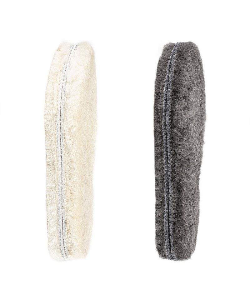 TIESTRA Einlegesohlen 2 Paar Echte Lammfell Einlegesohlen – Winterwärme für Damen & Herren (2-tlg), Weiche, kuschelige Schuheinlagen für Schneestiefel & Hausschuhe von TIESTRA