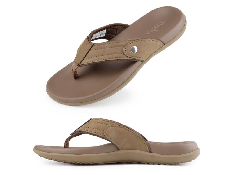 TIESTRA Flip Flops Herren Zehentrenner Rutschfestet Comfy Pool Sommer Strand Sandalen Größe 41-47 von TIESTRA