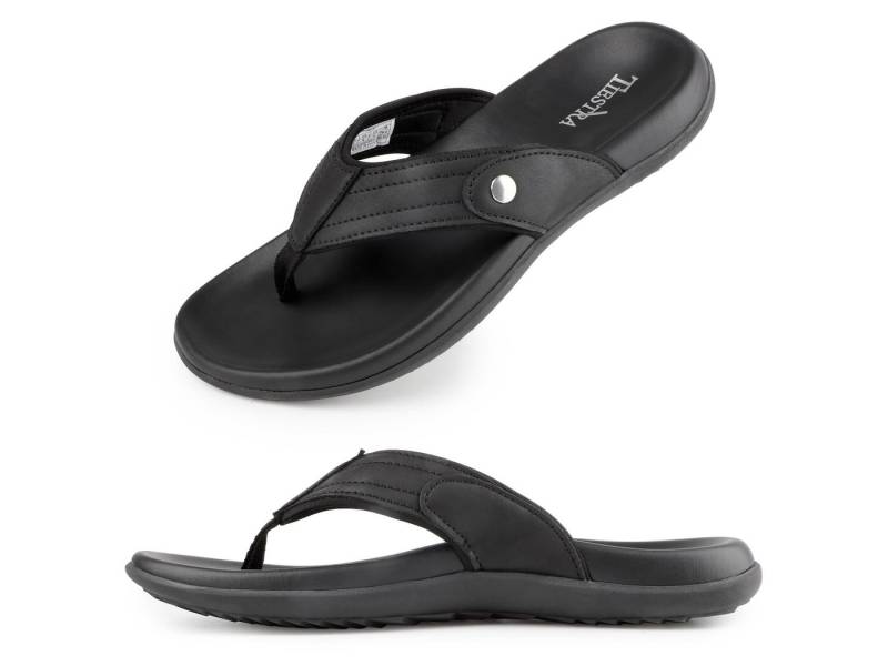 TIESTRA Flip Flops Herren Zehentrenner Rutschfestet Comfy Pool Sommer Strand Sandalen Größe 41-47 von TIESTRA