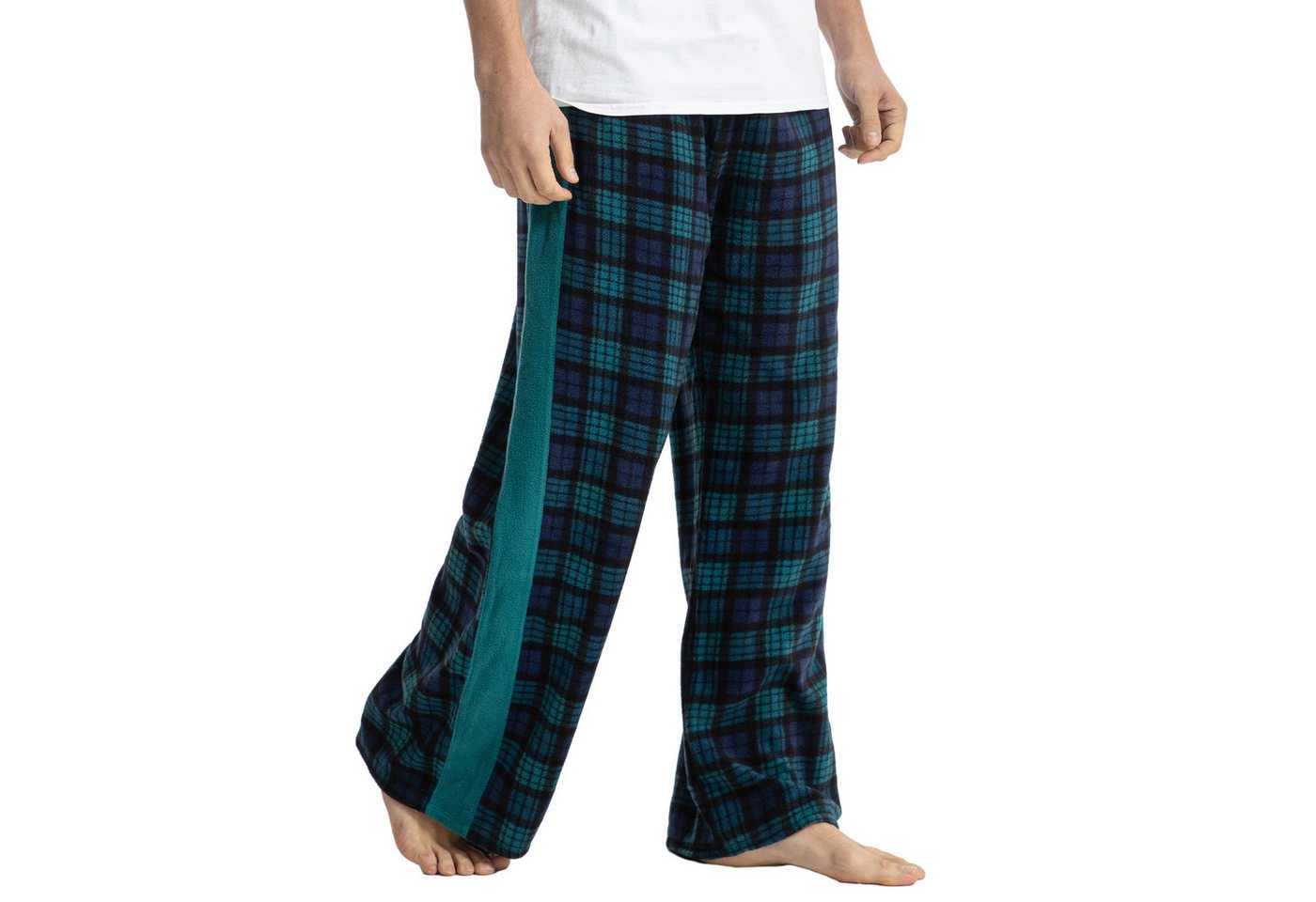 TIESTRA Schlafhose 2er-Pack Herren-Schlafanzughosen Leichte lange Hosen mit Tasche und Kordelzug von TIESTRA