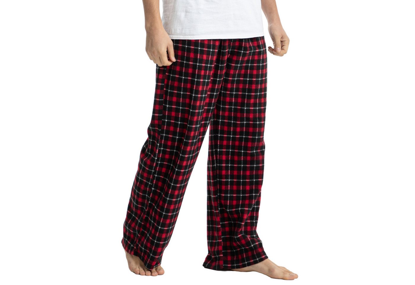 TIESTRA Schlafhose 2er-Pack Herren-Schlafanzughosen Leichte lange Hosen mit Tasche und Kordelzug von TIESTRA