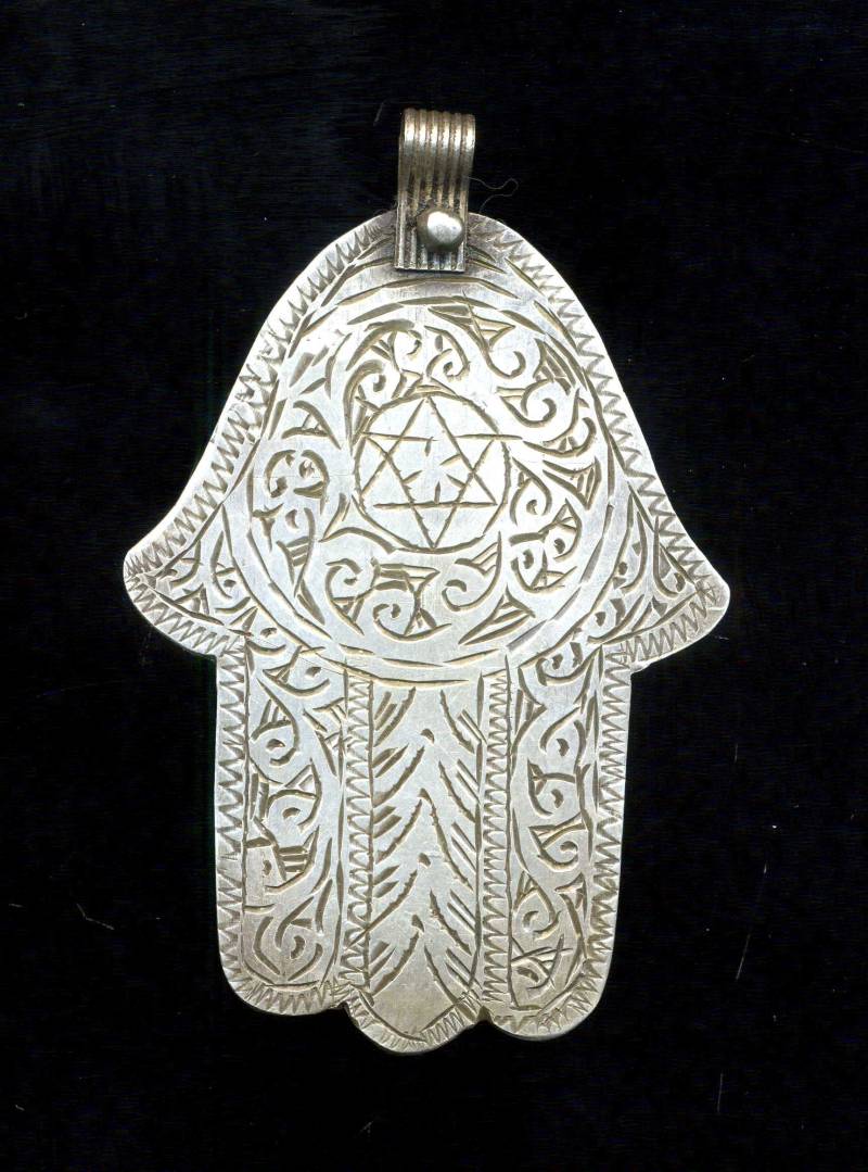 Marokko - Berberregion Ethnisch Hand Von Fatima in Silber Judaica Südmarokkanisch von TIFINAGH